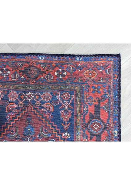 Dekoratif Vintage Desenli Geometrik Mutfak Yatak Odası Oturma Odası Halısı