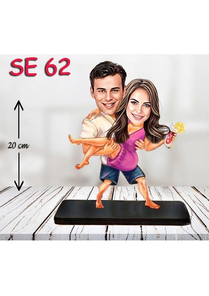 Kişiye Özel Ahşap Biblo - Balayı Biblosu