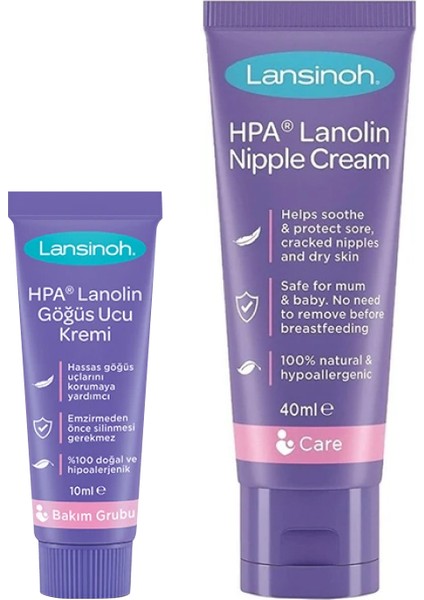 Lanolin Göğüs Ucu Kremi 40 ml + 10 ml Set