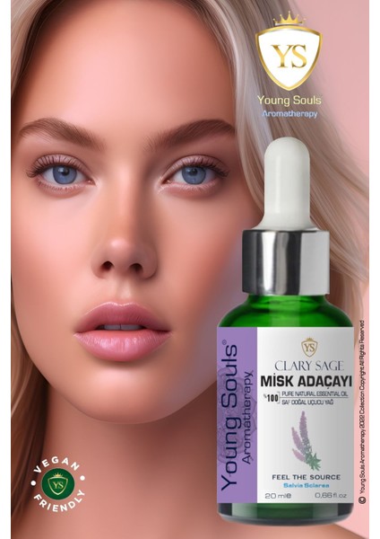 Aromatherapy Clary Sage Essential Oil Misk Adaçayı Uçucu Yağ 20 ml fiyatları