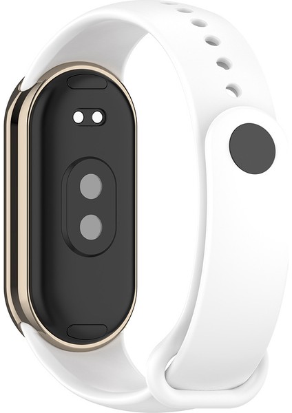 Xiaomi Mi Band 8 Serisi Klasik Kordon Silikon Strap Kayış Beyaz
