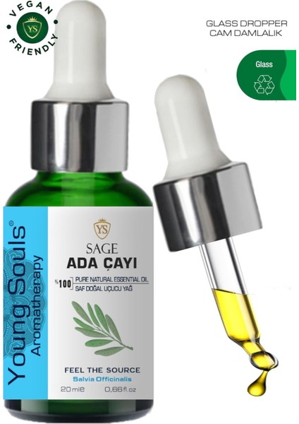 Aromatherapy Sage Essential Oil Adaçayı Uçucu Yağ 20 ml fırsatları