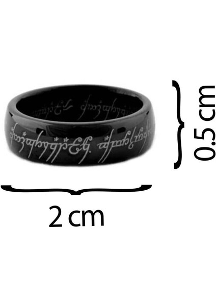Siyah Lord Of The Rings Yüzüklerin Efendisi Zincirli Kolye Takı modelleri