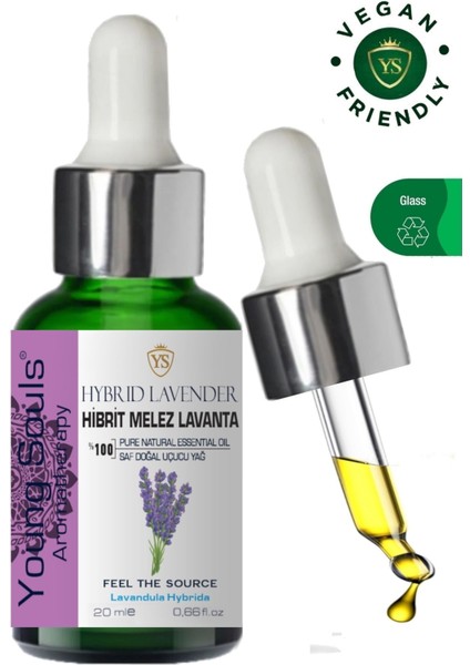 Aromatherapy Hybrid Lavender Essential Oil Hibrit Melez Lavanta Uçucu Yağ 20 ml