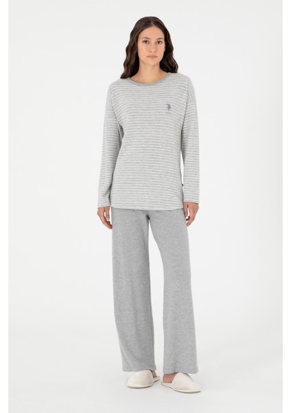 Kadın Gri Melanj Pijama Takım 50302036-VR086 fiyatları
