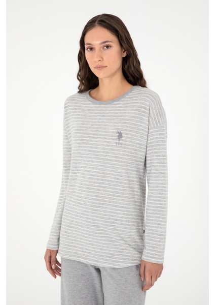 Kadın Gri Melanj Pijama Takım 50302036-VR086 modelleri
