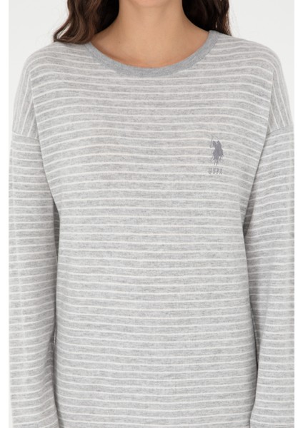 Kadın Gri Melanj Pijama Takım 50302036-VR086 indirimleri