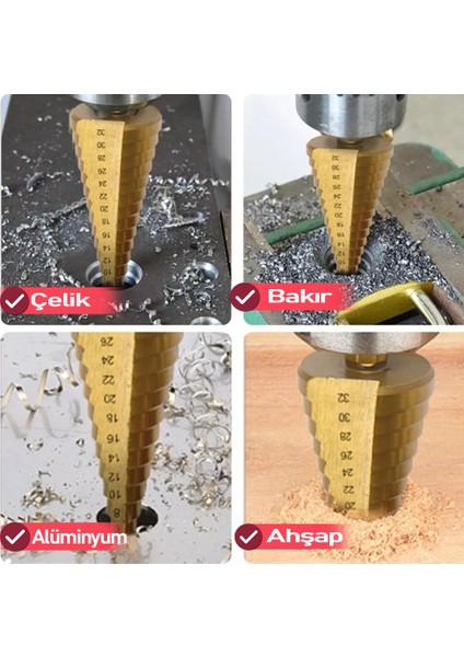 Özel Çantalı 6 Parça Kademeli Matkap Ucu Seti fiyatları