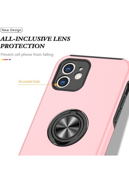 Apple iPhone 12 Mini Kılıf Soft Tasarım Elit Yüzüklü Lüx Kapak