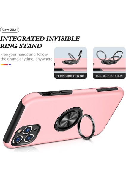 Apple iPhone 12 Pro Max Kılıf Soft Tasarım Elit Yüzüklü Lüx Kapak