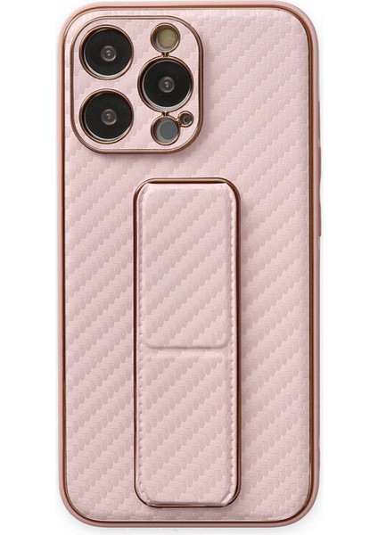 iPhone 13 Pro Kılıf Darbelere Karşı Ekstra Korunaklı Stand Özellikli Silikon Karbon Kapak