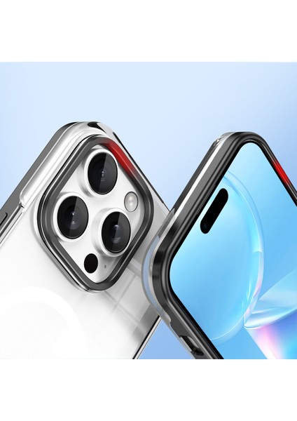 Apple iPhone 16 Pro Max Kılıf Magsafe Şarj Özellikli Çıkarılabilir Arka Yüzeyli Zore Polar Kapak