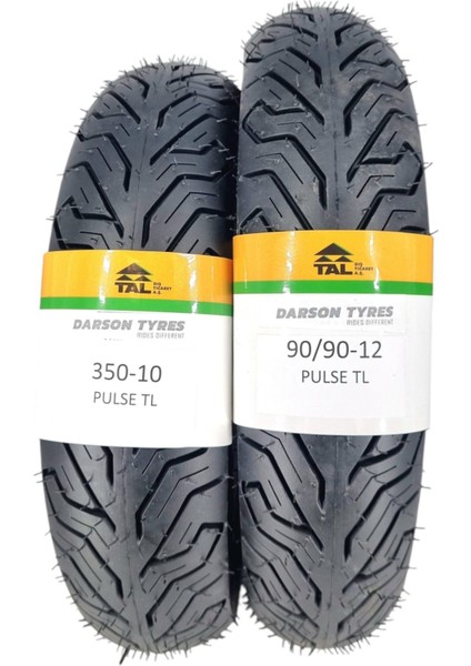Spontini Lastik Takımı 350-10 ve 90/90-12 Tl (Tubeless - Dubleks) modelleri