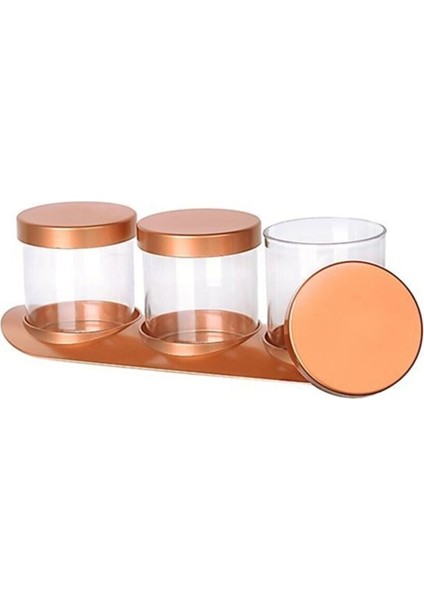 Bronz Baharat Seti Lüx 3lü Set