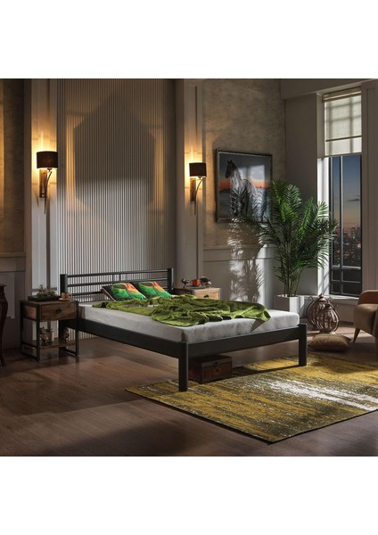 Allegro Çift Kişilik Ferforje Metal Karyola - Siyah fiyatları