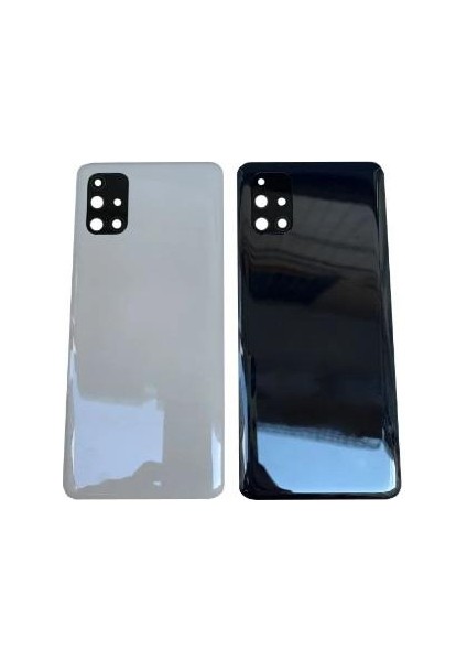Samsung Galaxy M51 M515 Arka Pil Kapağı Siyah ( Kamera Lensli )