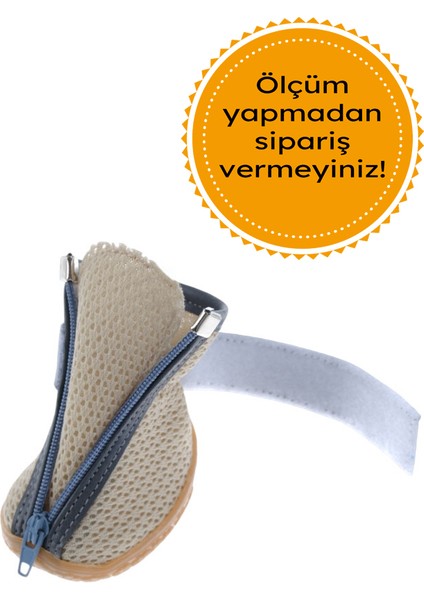 Köpek Ayakkabısı-Kahverengi Köpek Ayakkabısı-Kaydırmaz Kauçuk Taban Köpek Ayakkabısı- Reflektörlü, Fermuarlı Köpek Ayakkabısı