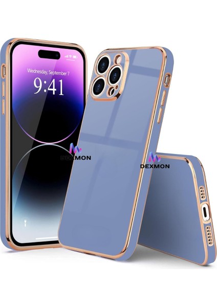 iPhone 15 Pro Uyumlu Kılıf Kamera Korumalı Arkası Renkli Kenarları Parlak Dore Tasarım Kapak fiyatları