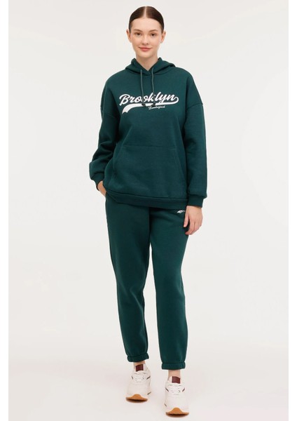 Baskılı Regular Fit Kapüşonlu Sweat Bayan Sweat 17GF960 4pr fiyatları