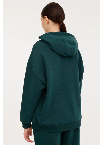 Baskılı Regular Fit Kapüşonlu Sweat Bayan Sweat 17GF960 4pr fırsatları