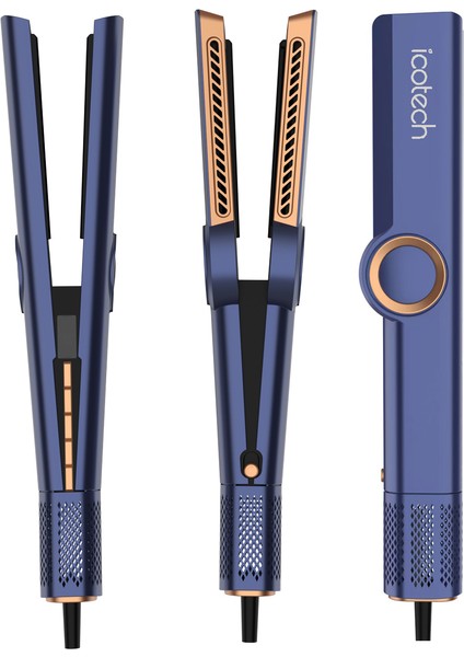 HS50 Pro Mavi Airflow Saç Düzleştirici Saç Şekillendirici Saç Maşası Airstrait