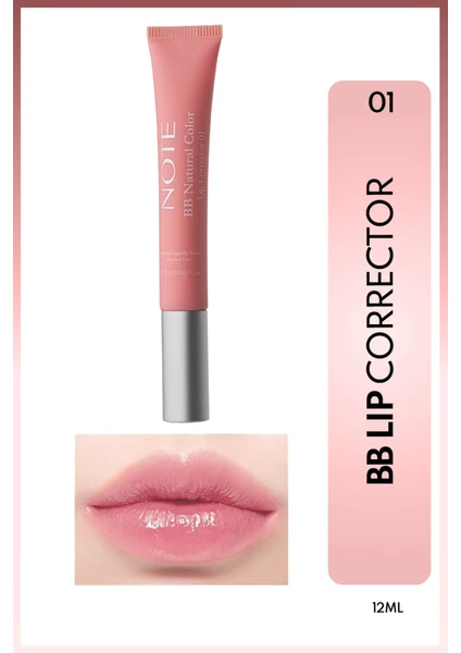 BB Lip Corrector Renk Eşitleyici Dudak Parlatıcısı Şeffaf 01