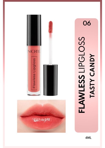 Flawless Lipgloss Nemlendirici Etkili Parlak Ruj 06 Tasty Candy - Pembe