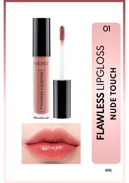 Flawless Lipgloss Nemlendirici Etkili Parlak Ruj 01 Nude Touch - Nude