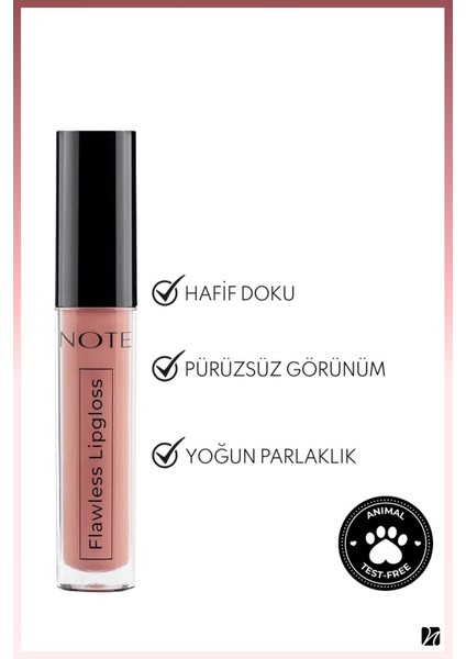 Flawless Lipgloss Nemlendirici Etkili Parlak Ruj 01 Nude Touch - Nude