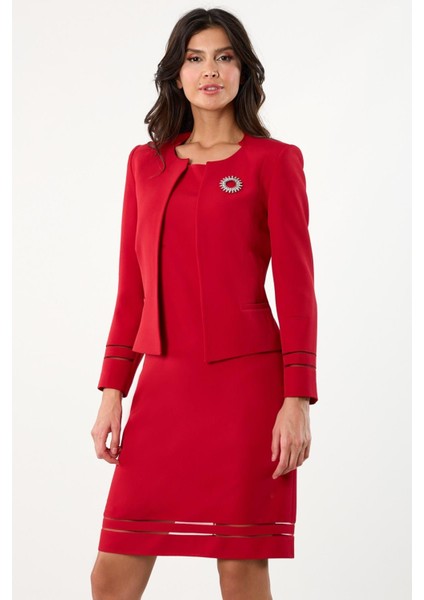 Geppina V Yaka Etek Tüllü Elbise KIRMIZI modelleri