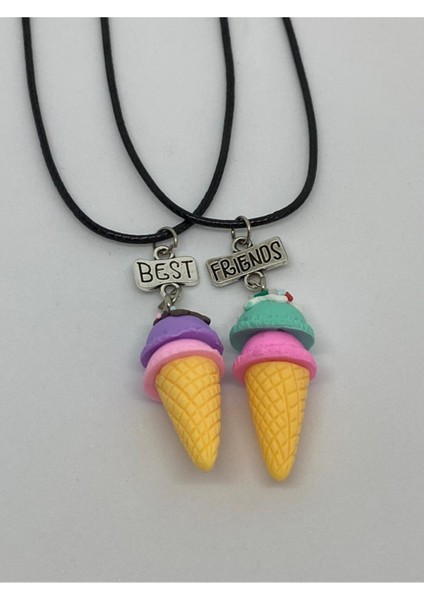 Unisex Best Friends Yazılı Kolye