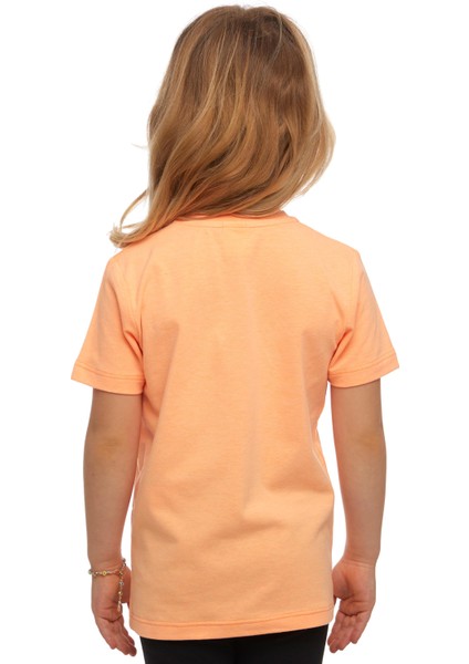 Fosfor Kayısı Basic Unisex Çocuk Sıfır Yaka Kısa Kollu Tişört modelleri