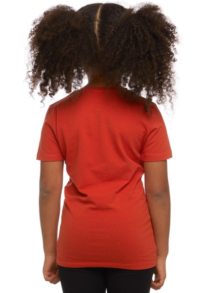 Kiremit Basic Unisex Çocuk Sıfır Yaka Kısa Kollu Tişört modelleri