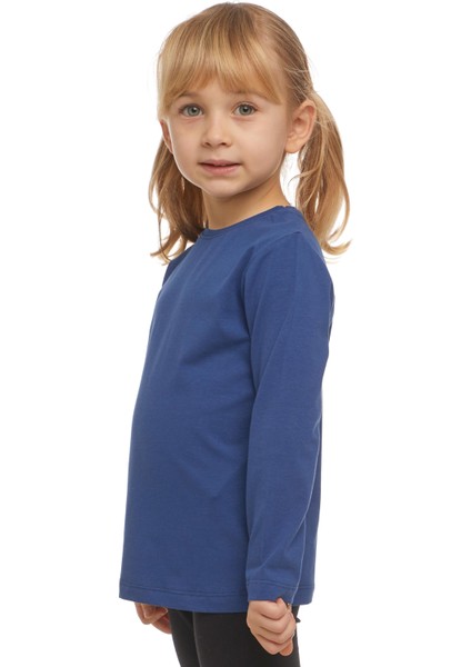 İndigo Basic Unisex Çocuk Mevsimlik Sıfır Yaka Uzun Kollu Tişört fiyatları