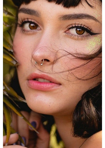Altın Renk Mıknatıslı Fake Sahte Septum Piercing