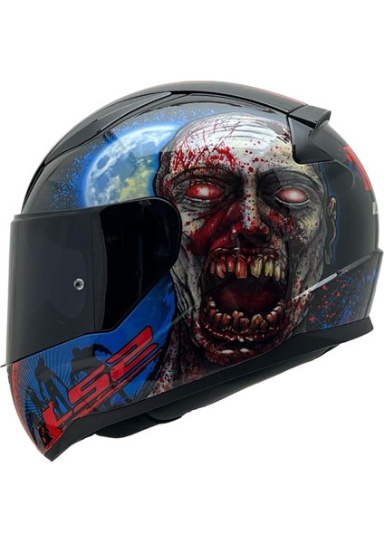 Rapıd 2 Zombıe Siyah-Kırmızı Kask Siyah Cam