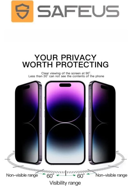 Apple iPhone 14 Pro Max Tam Kaplayan Hayalet Toz Filtreli Ekran Koruyucu Cam