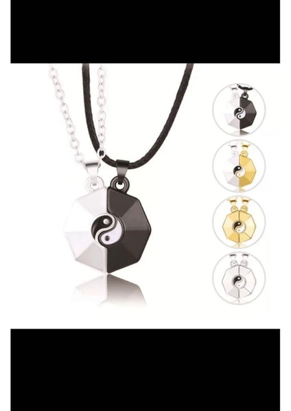 Yeni Mıknatıslı Best Friends Ying Yang Kolye Aksesuar Şık Hediyelik