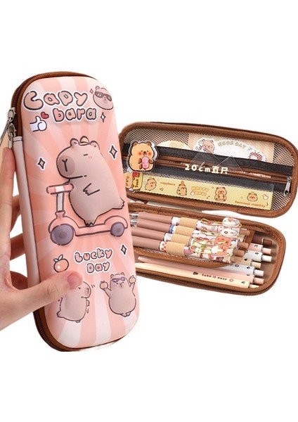 Kapibala 3D Üç Boyutlu Büyük Kapasiteli Çok Fonksiyonlu Dekompresyon Kalem Çantası