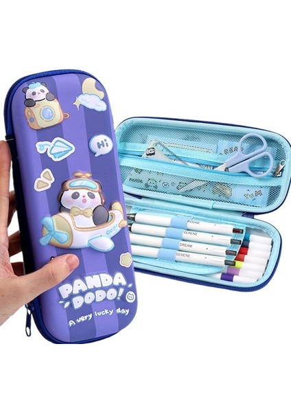 Kapibala 3D Üç Boyutlu Büyük Kapasiteli Çok Fonksiyonlu Dekompresyon Kalem Çantası (Yurt Dışından)