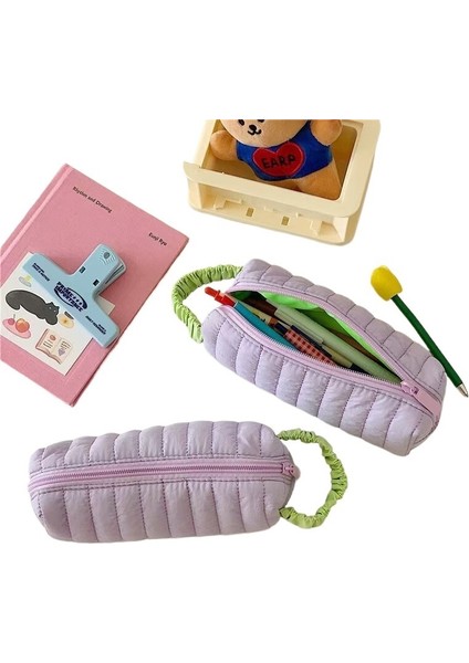 Büyük Kapasiteli, Taşınabilir, Kontrast Renkli Kalem Kutusu, Öğrenci Kızın Içini Isıtan ve Güzel Saklama Çantası (Yurt Dışından)