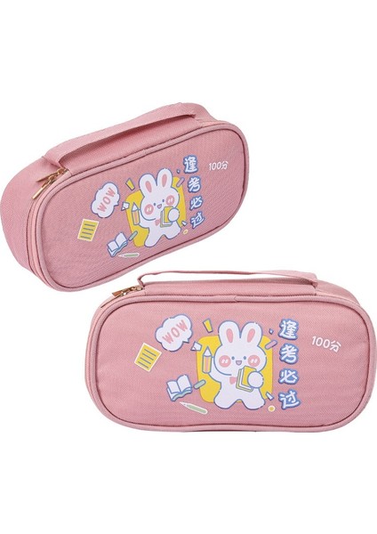 Erkekler ve Kızlar Için Çok Fonksiyonlu Küçük Taze Fermuarlı Kalem Çantası (Yurt Dışından)