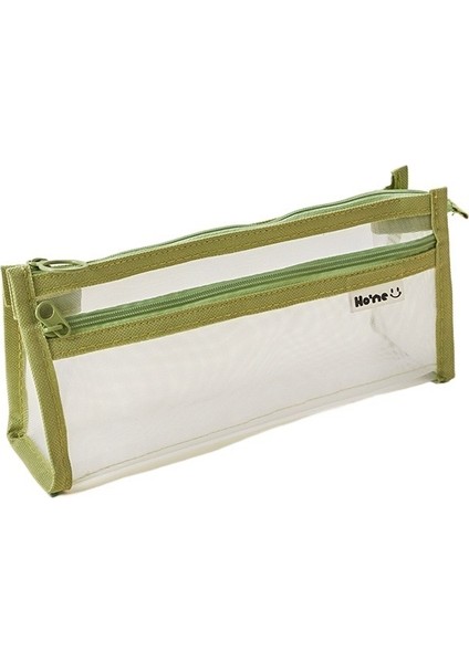 Basit Şeffaf Çift Katmanlı Örgü Sınav Kalem Kutusu (Yurt Dışından)