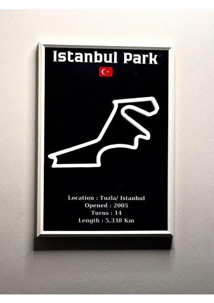 Istanbul Park Pisti 3d Tablo - Formula 1 Yarış Pisti Dekoru