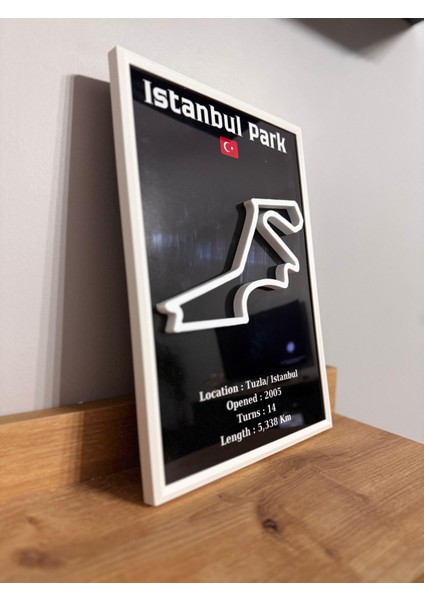 Istanbul Park Pisti 3d Tablo - Formula 1 Yarış Pisti Dekoru