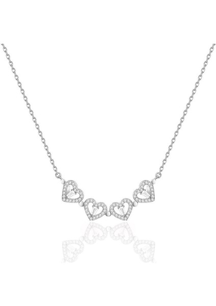 Yeni Gri Yonca Mıknatıslı Zirkon Taş Çelik Paslanmaz Zincir Kolye Takı fiyatları