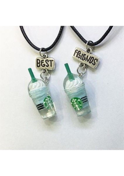 Best Friends Starbucks Kolye Hediyelik Trend Aksesuar Şık