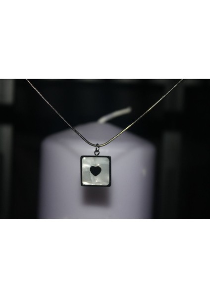 Kare Kalp Kolye Trend Kolye Çelik Kolye Aksesuar Şık Kadın Hediyelik modelleri