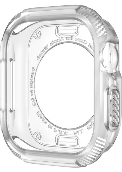 Apple Watch 10 42MM Silikon Tpu Kasa Koruyucu Watch Gard 17 Şeffaf