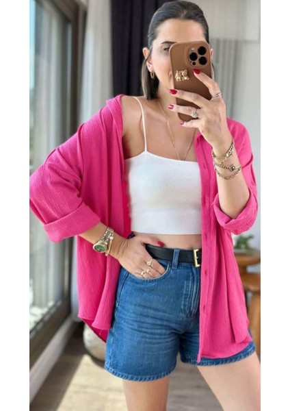 Oversize Krınkıl Gömlek